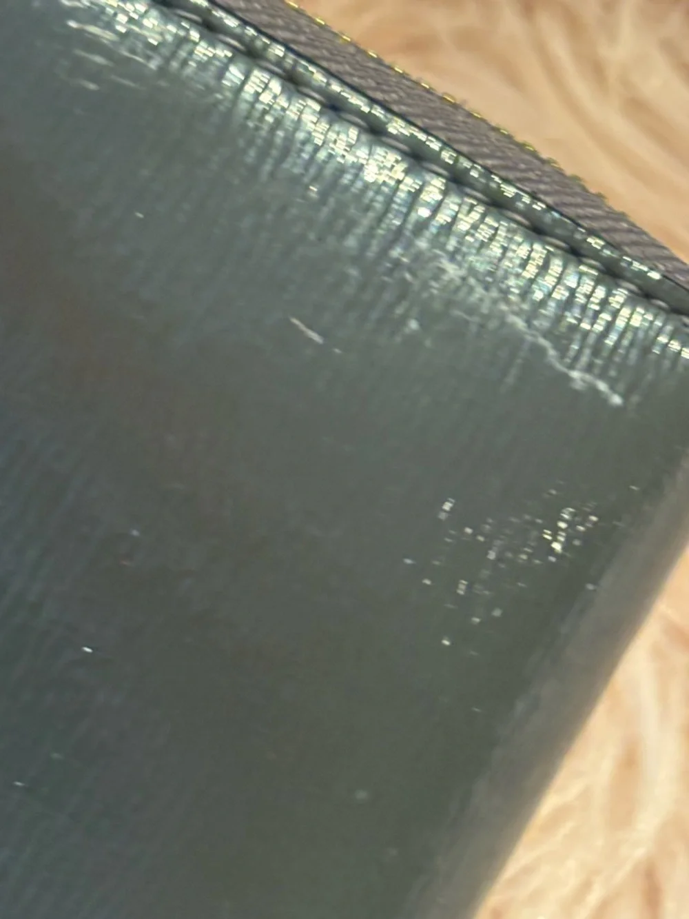 grey Kate Spade Beacon Court patent leather wallet